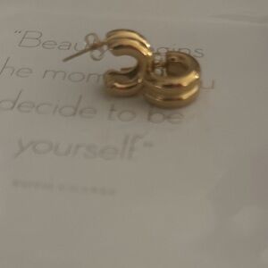 TIMELESS ICONIC Gold Huggie Earrings